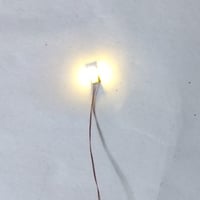 ポリウレタン0.14mm仕様　電球色チップＬＥＤ　抵抗付き　配線済み　５本セット