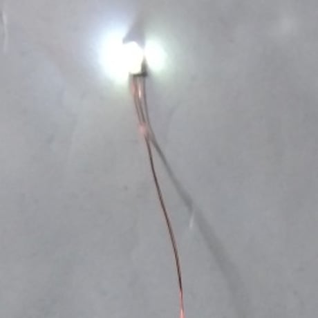 ポリウレタン0.14mm仕様　白色チップＬＥＤ　抵抗付き　配線済み　５本セット