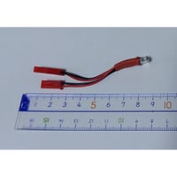 砲弾型ＬＥＤ　赤色　直径５ｍｍ　ＪＳＴコネクタ赤色ハーネス付き　１個
