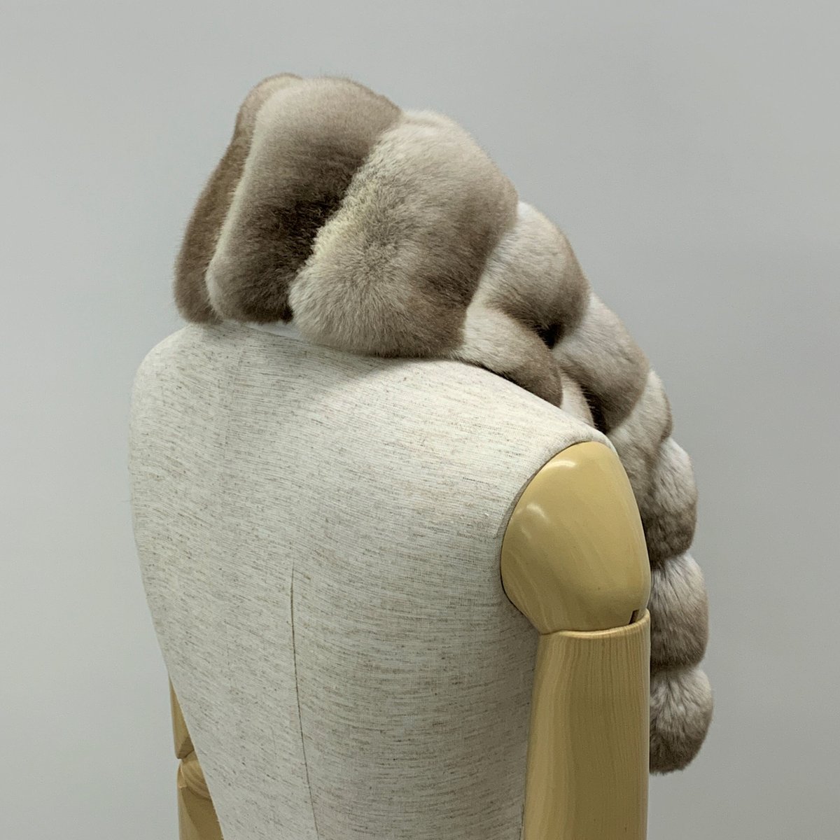 チンチラロングマフラー CM-9 123×9 ⑤ ナチュラルベージュ | パショーネ