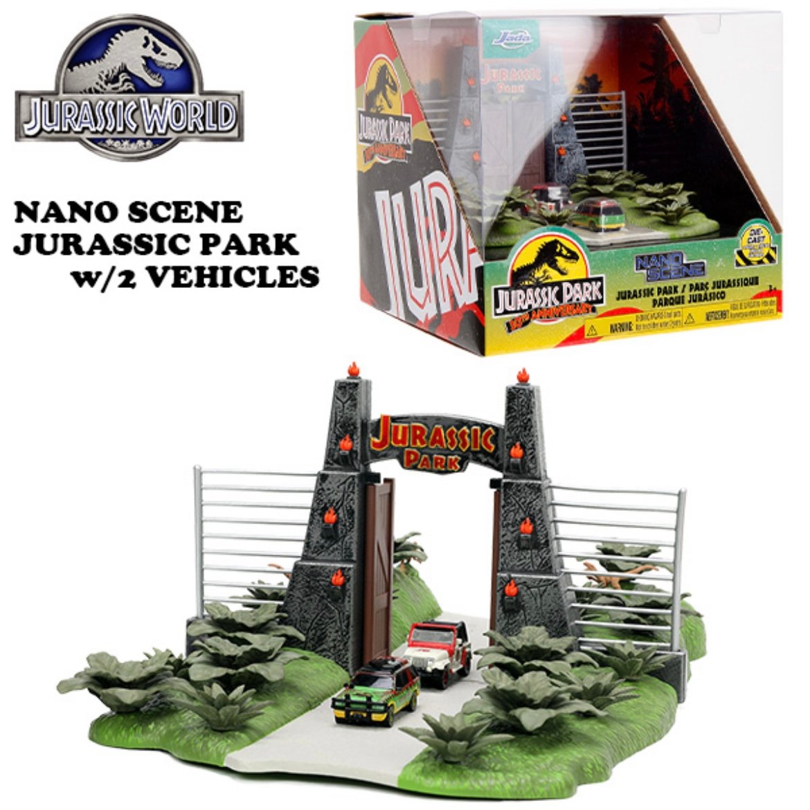 ジュラシックパーク　Jurassic Park ジオラマNano Scene Jada Nano Scene: Jurassic Park 30th Anniversary Diorama
