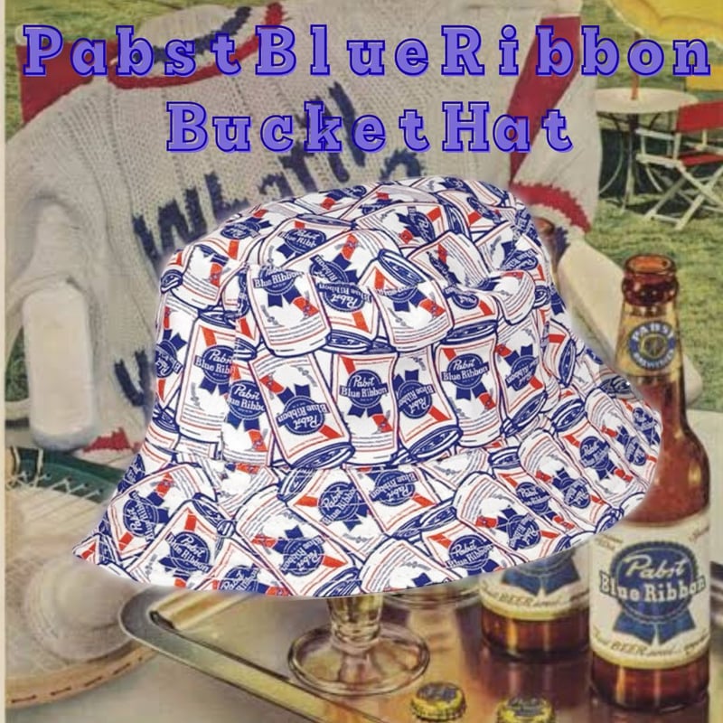 ☆アメリカ直輸入☆ Pabst Blue Ribbon Bucket Hat パブスト ブルー