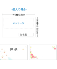 無料　メッセージカード　名刺サイズ　各種お祝い　お供え　※オプション選択