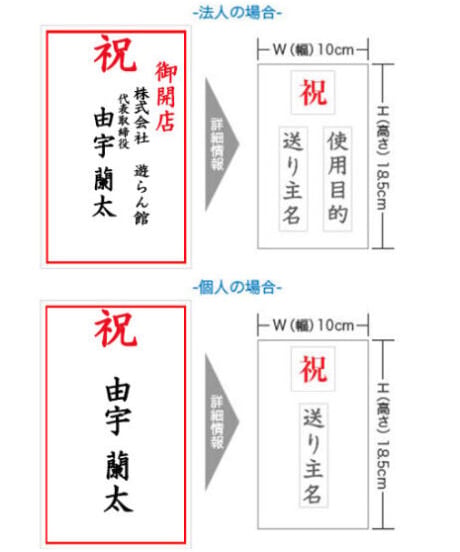 各種御祝用　立て札　紙タイプ　標準サイズ（10ｃｍ×18ｃｍ）※オプション選択