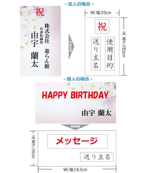 各種御祝用　立て札　紙タイプ　標準サイズ（10ｃｍ×18ｃｍ）※オプション選択