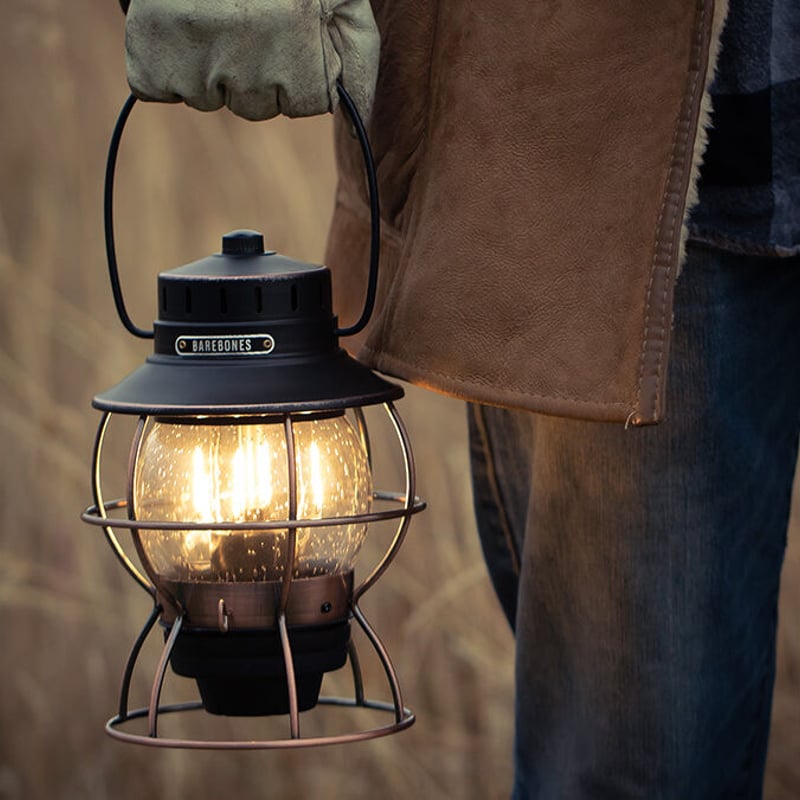 未使用　BAREBONES ランタンセット 3個 　レイルロード　ミニエジソン BAREBONES ベアボーンズ ランタン 3連 防災 エジソン ミニランタン