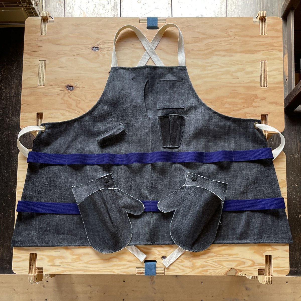 The FlatHead 久保田 腰巻デニムエプロン MADE IN JAPAN デニム エプロン