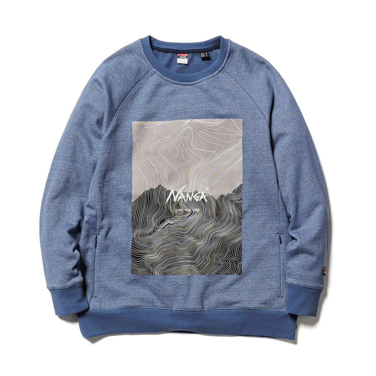 NANGA ECO HYBRID CONTOUR MAP LOGO SWEATSHIRT/エコ...