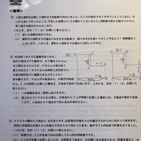 合格力をつける 中学受験・重要頻出分野シリーズ【難関校対応・速さ（グラフなし）】