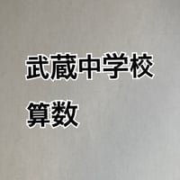 【早割】2027年版　 武蔵中学校 合格算数プリント　【PDF閲覧パスワード】 029m