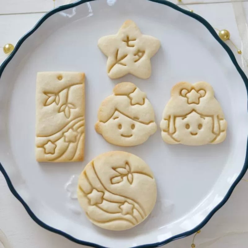 七夕 クッキー型5種セット/7月 たなばた 織姫 彦星 笹プレゼント 型