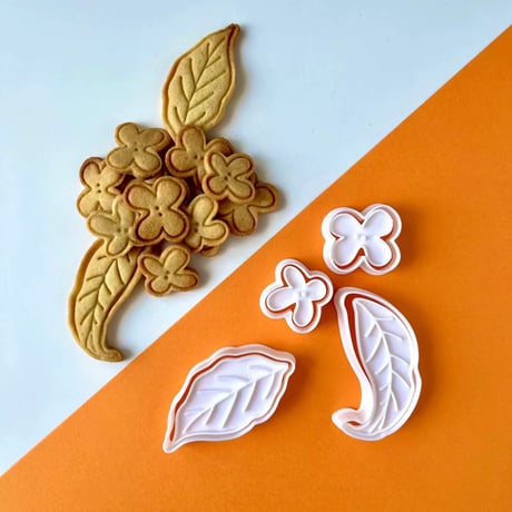 あじさい クッキー型/紫陽花 花 梅雨 クッキー缶 プチギフト 引出物 イベント プレゼント 型抜き 抜き型 アイシング 粘土 焼き菓子 手作り デコ弁