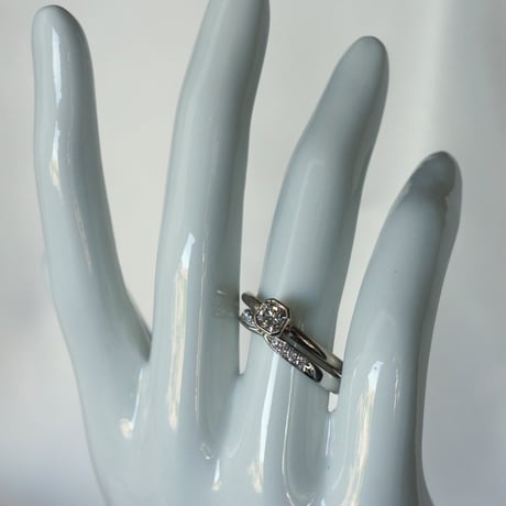0.319ct フランダースカットダイヤモンド ソリティアリング K18WG #10
