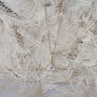 トリリアントカットダイアモンド0.12ct  K18WGペンダント