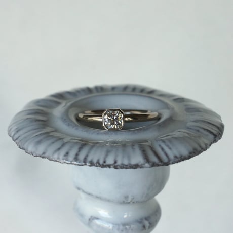 0.319ct フランダースカットダイヤモンド ソリティアリング K18WG #10
