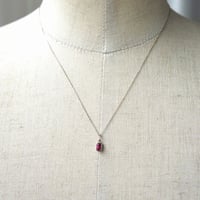 美ルビー0.36ct 41㎝チェーン付 K18WGペンダント