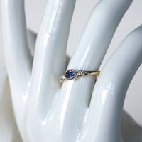 サファイア0.24ct K18WGリング＃12