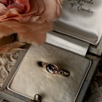 非加熱サファイア 1.35ct ブラウンダイヤモンド 0.08ct K18WGリング ＃12