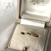 オールドマイン パライバトルマリン0.17ct ピンクダイヤモンド0.05ct スリーストーンK18WGリング #10