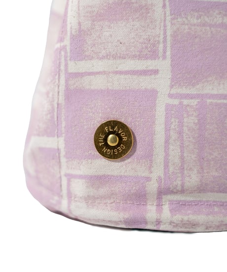 Round Tote Bag - Brick paint