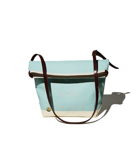 Sunset Craftsman Co. / Pine Shoulder Bag (S) / M&S Blue x Milk