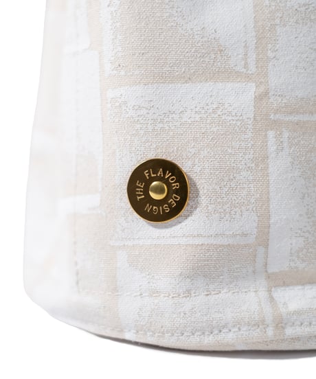 Round Tote Bag - Brick paint