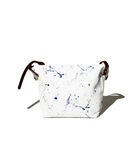 Sunset Craftsman Co. / Pine Shoulder Bag (S) / White x Paint Dripping