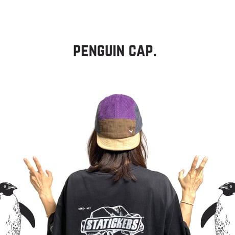 ISHIARISU "Penguin cap"ライトコーデュロイキャップ