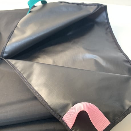 ROPE BAG "TYPE KINCHAKU”  shine gray ×light pink