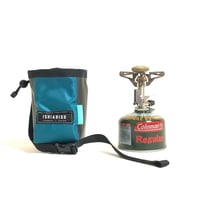 ISHIARISU"Aslant waist chalk bag type heated stone"Shine blue× gray