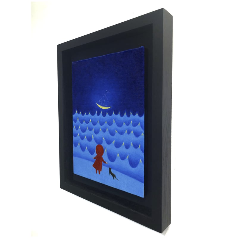 サイン入り》成瀬政博「週刊新潮」表紙絵原画「元気でね」 | 画廊