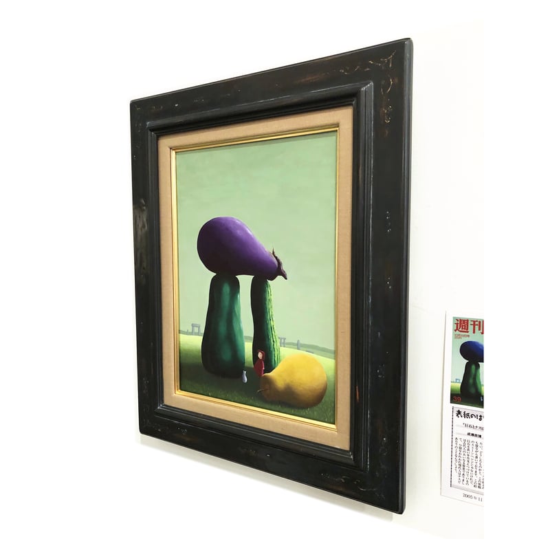 (SM号）安藤絵流「蒼の輝き」真作/肉筆/表裏にサイン有り 真作 安部直人 2009年銅版画「ほおずきXI」画 32×22cm 福島県