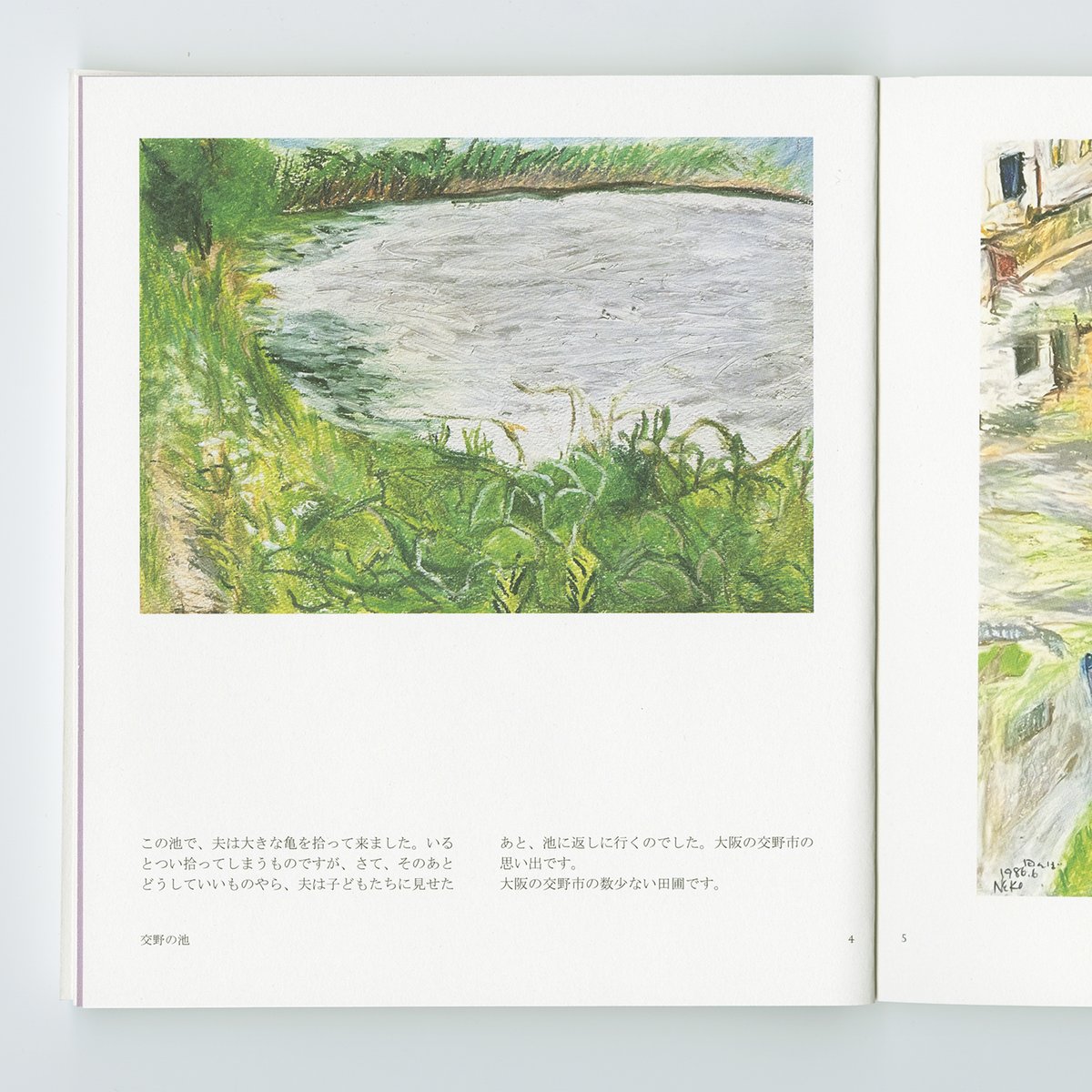 No. 1【初夏の紀の川里風景】 成瀬のりこ画集1『なつかしい景色』 | 画廊 BananaMoon