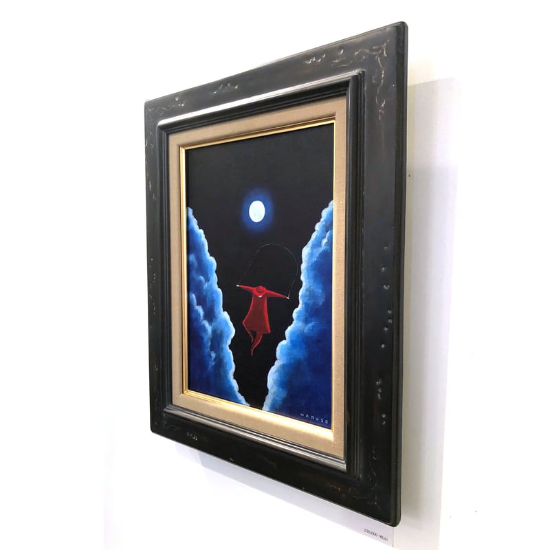 (SM号）安藤絵流「蒼の輝き」真作/肉筆/表裏にサイン有り 新作 色鉛筆画 『蒼の囁き』 sold out Xのお客様がご購入下さい