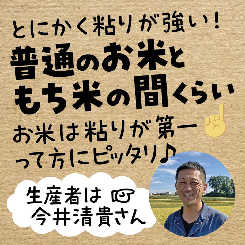 令和7年産☆特別栽培米☆今井清貴さん 長野県茅野市産ミルキークイーン
