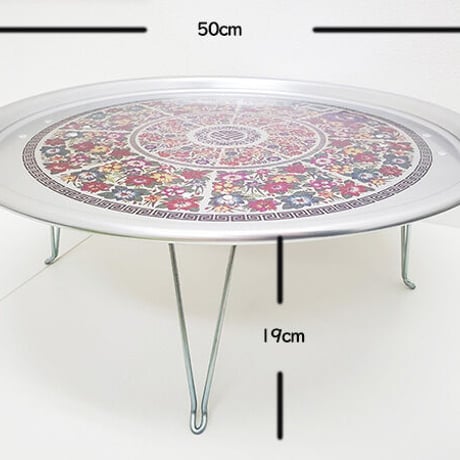 韓国製アルミテーブル 50cm（約2~3人用）