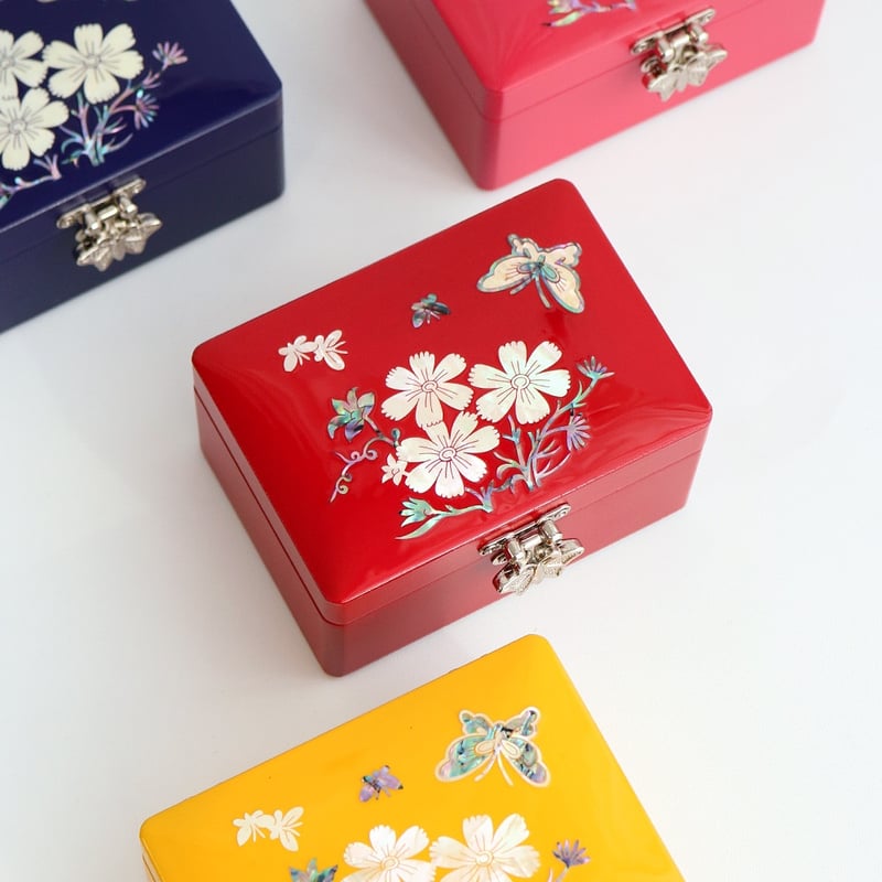 奈良美術漆器　小物入れ　螺鈿 奈良漆器 伝統工芸品 螺鈿細工 御調宝箱 小物入れ - メルカリ