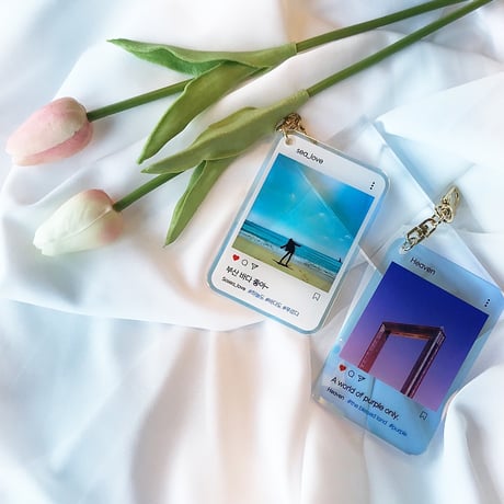 「SNSデザイン」アクリルPhotoキーホルダー