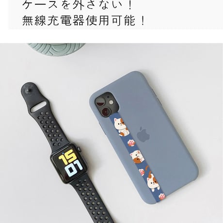 「猫柄入りのスマホストラップ」たくさんの猫とカーラーで自分が好きな猫をスマホに！