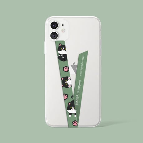 「猫柄入りのスマホストラップ」たくさんの猫とカーラーで自分が好きな猫をスマホに！