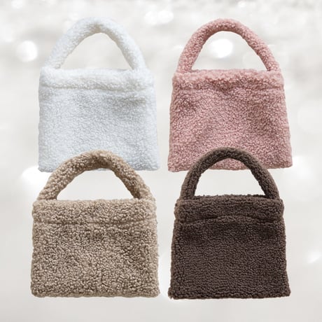 「ハンドメイド」フワフワフリーズトートバッグ