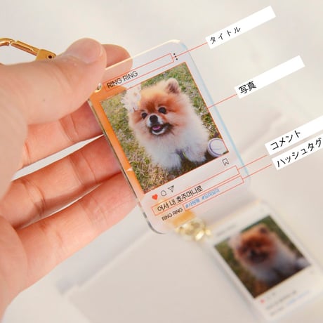 「SNSデザイン」アクリルPhotoキーホルダー