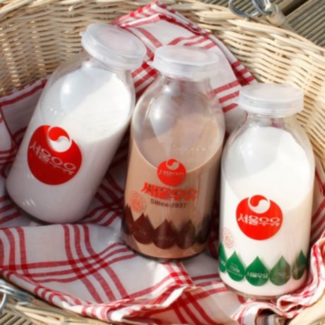 「ソウル牛乳」レトロ牛乳瓶