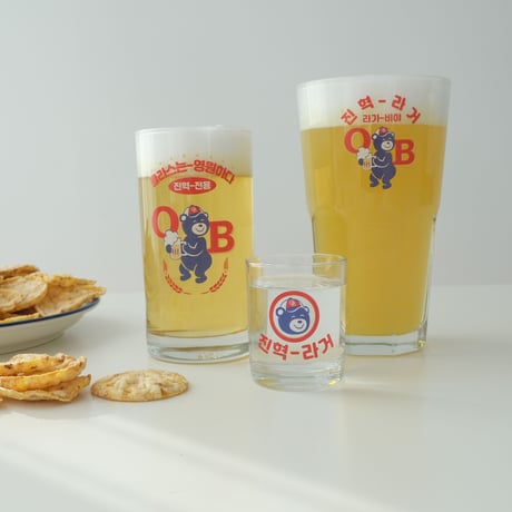 OBラガーカスタム「焼酎」「小ビール」「大ビール」グラス