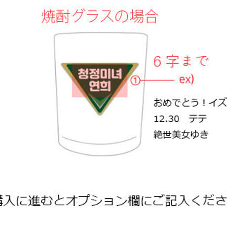 「TERRA」カスタム「焼酎」「小ビール」「大ビール」グラス
