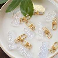 カスタムキラキラミラーアクリル「ハングル＆英語」キーホルダー