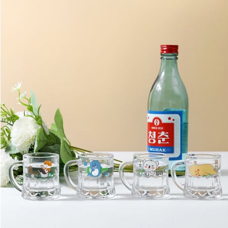 取っ手付き焼酎グラス「キャラクターシリーズ」
