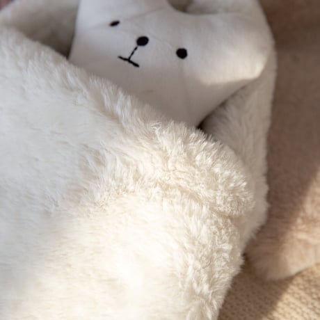 「ハンドメイド」フワフワフェイクファートートバッグ