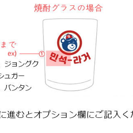 OBラガーカスタム「焼酎」「小ビール」「大ビール」グラス