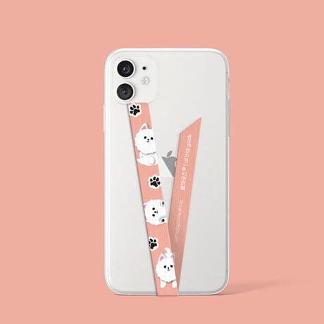 「ワンちゃん柄入りのスマホストラップ」たくさんの犬とカーラーで自分が好きなワンちゃんをスマホに！